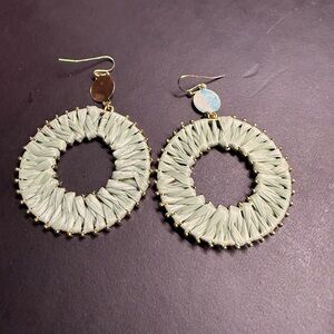 Elegant Green Hoop Earrings